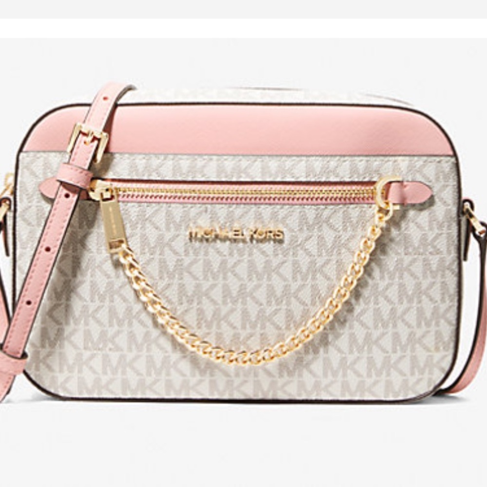 NWT Michael Kors Jet Set Large Logo Crossbody Bag